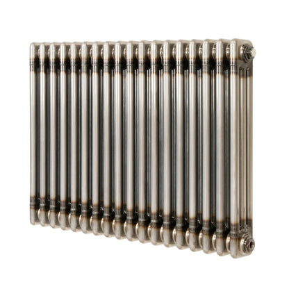 Traditional 3 Column Radiator - 600 x 830mm - Raw Metal