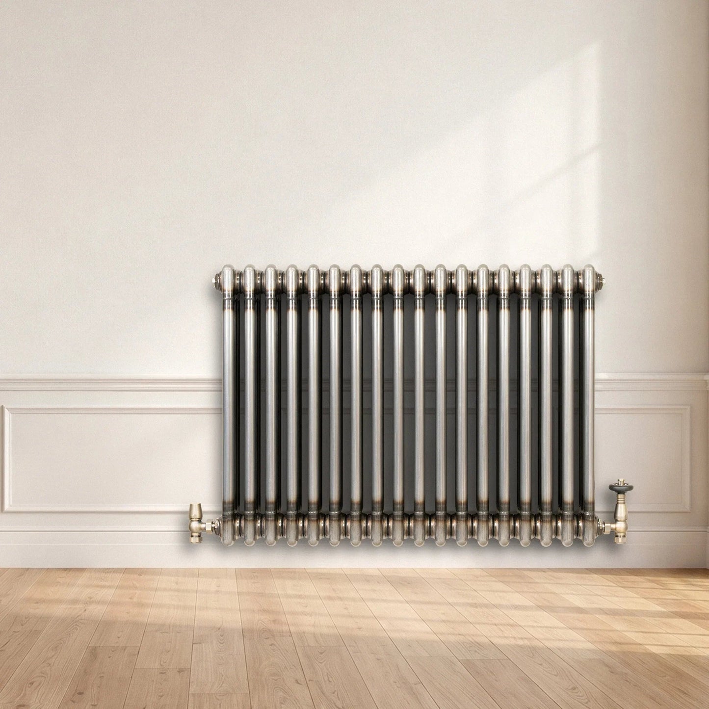Traditional 3 Column Radiator - 600 x 830mm - Raw Metal