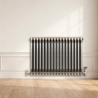 Traditional 3 Column Radiator - 600 x 830mm - Raw Metal