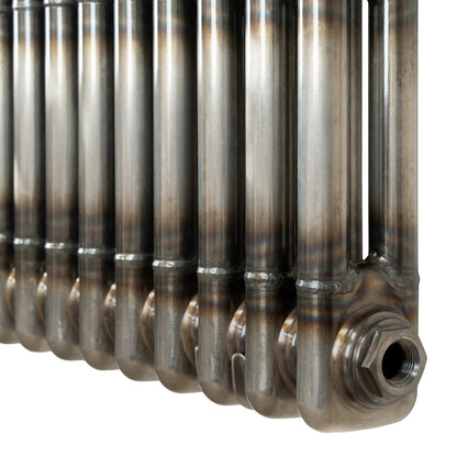 Traditional 3 Column Radiator - 600 x 830mm - Raw Metal