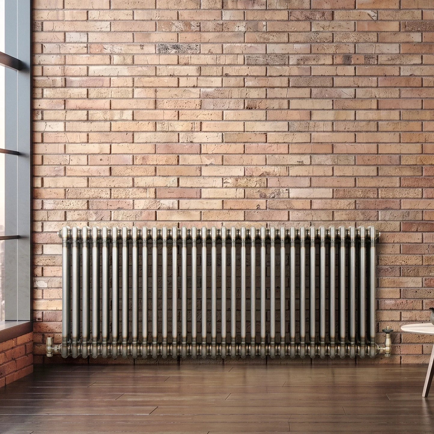 Traditional 3 Column Radiator - 600 x 1460mm - Raw Metal