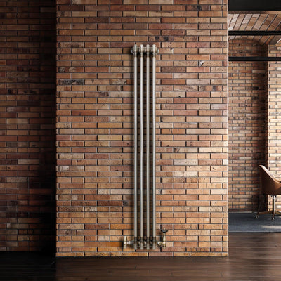 Traditional 3 Column Radiator - 1500 x 200mm - Raw Metal