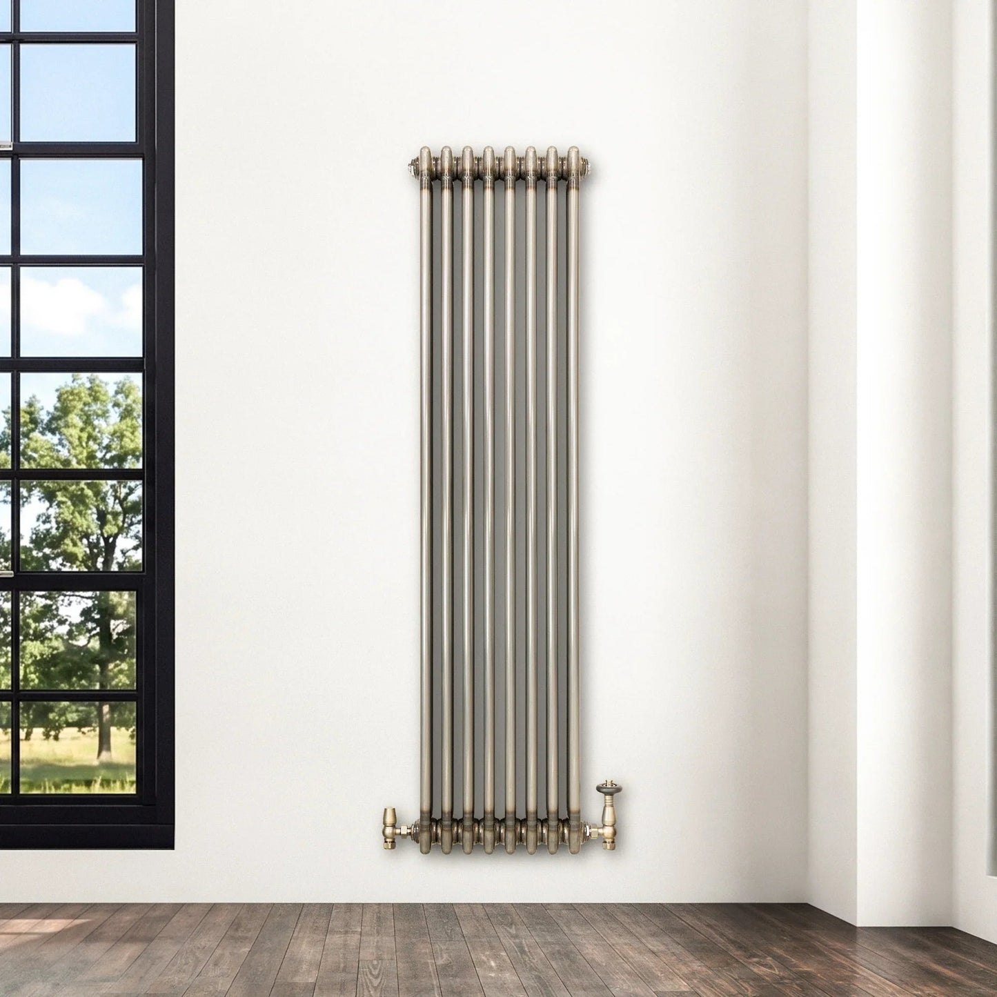 Traditional 3 Column Radiator - 1500 x 380mm - Raw Metal