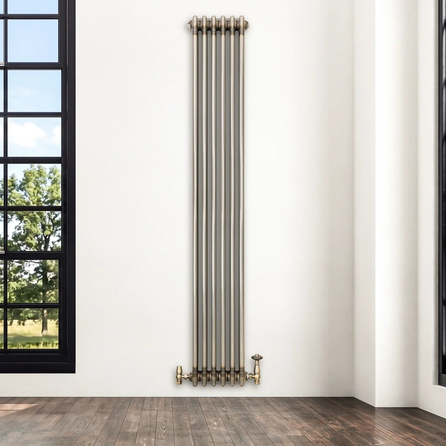 Traditional 3 Column Radiator - 1800 x 290mm - Raw Metal