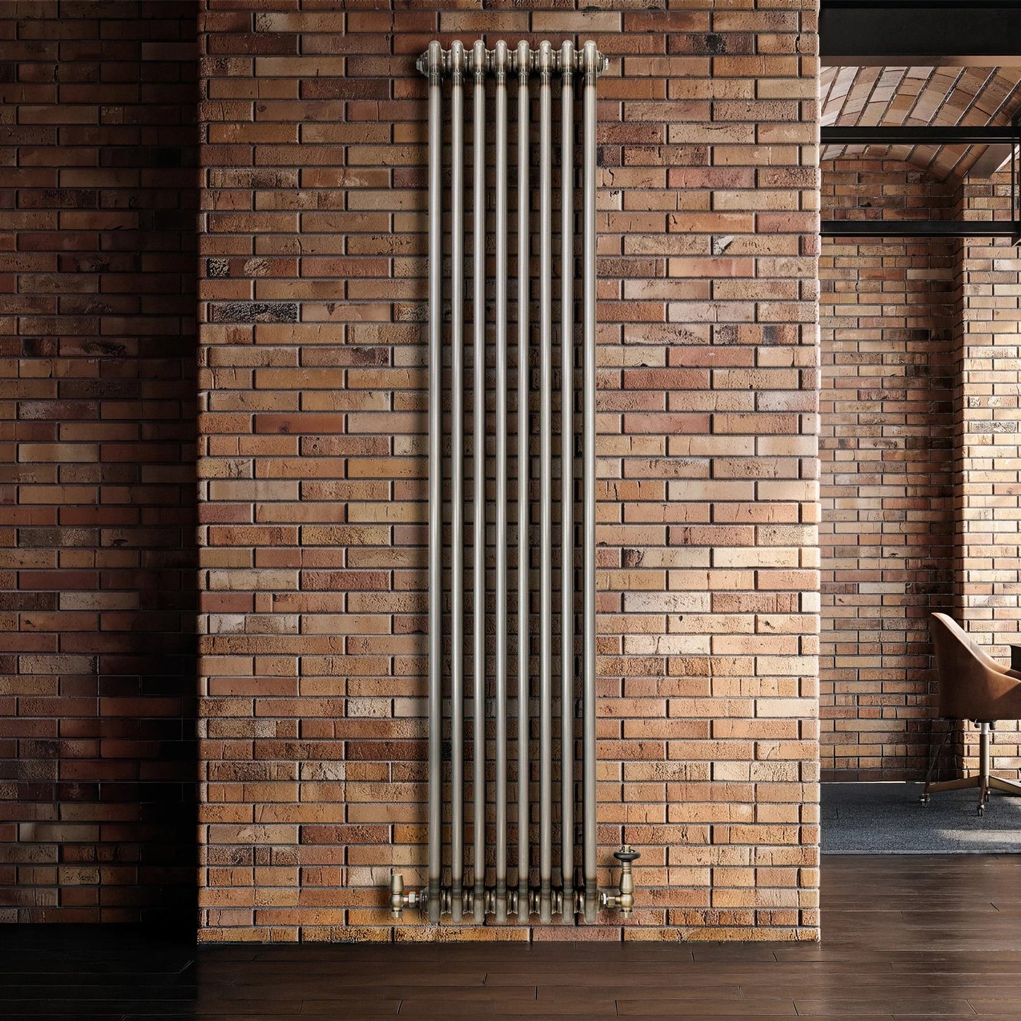 Traditional 3 Column Radiator - 1800 x 380mm - Raw Metal