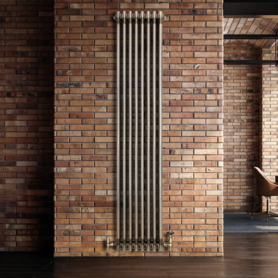 Traditional 3 Column Radiator - 1800 x 380mm - Raw Metal
