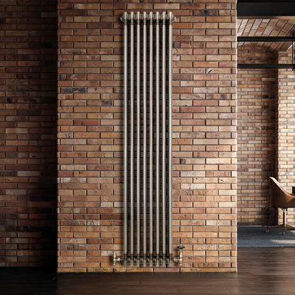 Traditional 3 Column Radiator - 1800 x 380mm - Raw Metal