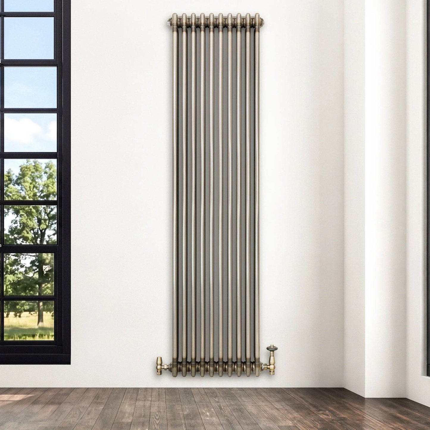 Traditional 3 Column Radiator - 1800 x 470mm - Raw Metal