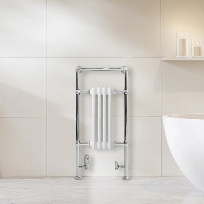 Traditional Heated Towel Rail Radiator – 950mm x 480mm  – White