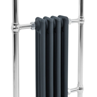 Traditional Heated Towel Rail Radiator – 950mm x 480mm  – Anthracite Grey
