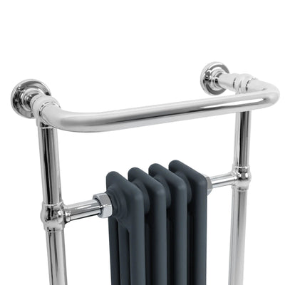 Traditional Heated Towel Rail Radiator – 950mm x 480mm  – Anthracite Grey