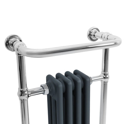 Traditional Heated Towel Rail Radiator – 950mm x 480mm  – Anthracite Grey