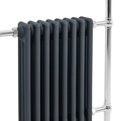 Traditional Heated Towel Rail Radiator – 950mm x 660mm  – Anthracite Grey