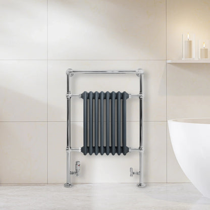 Traditional Heated Towel Rail Radiator – 950mm x 660mm  – Anthracite Grey