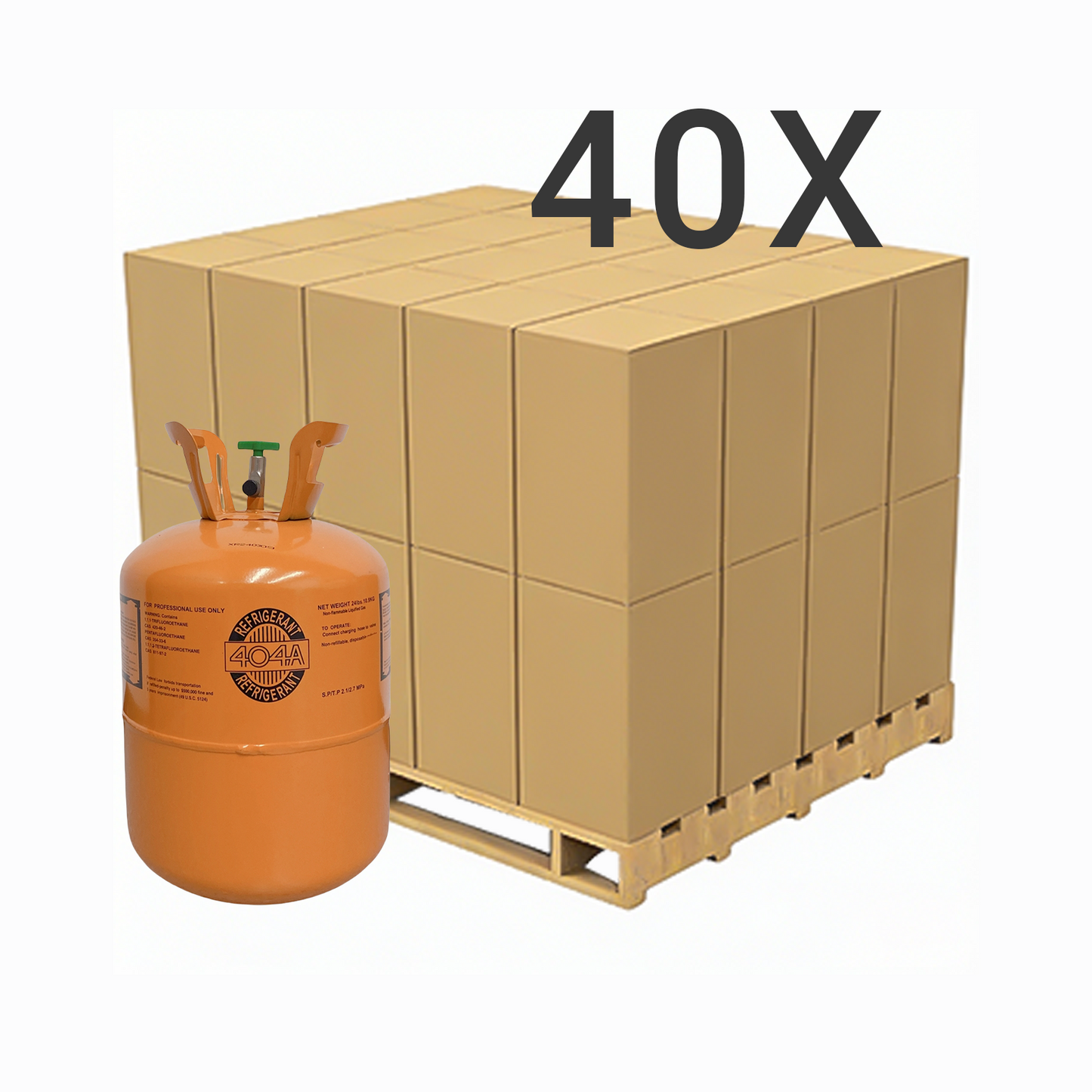 24LB R404A (R-404A) Refrigerant Gas | 5 Cylinders