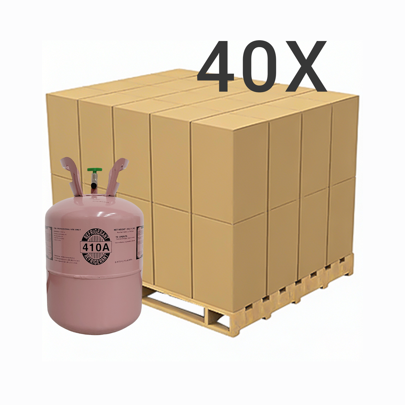 25LB R410A (R-410A) Refrigerant Gas | 40 Cylinders