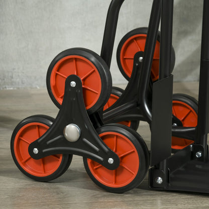 Foldable Steel Stair Climbing Trolley – 120kg Red