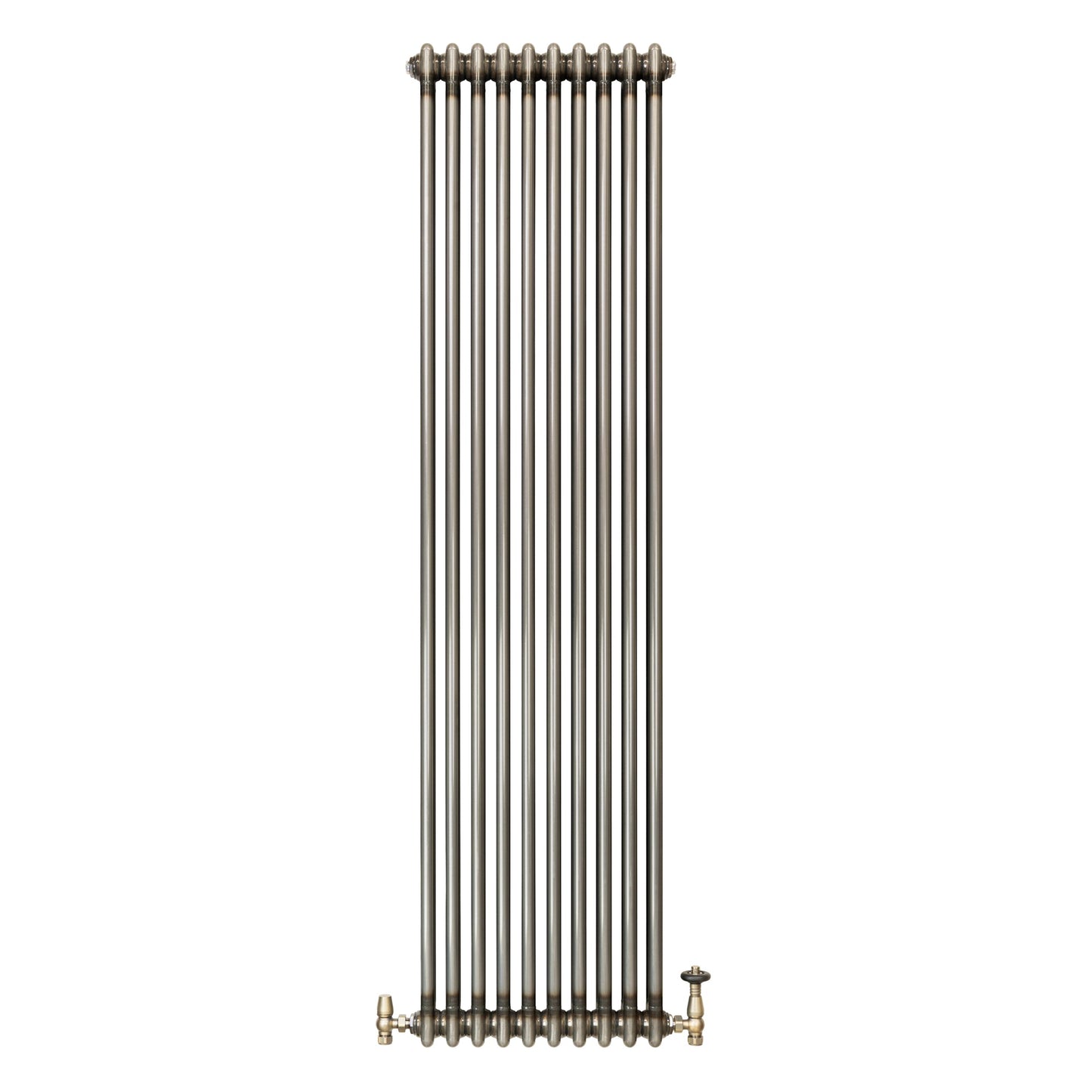 Traditional 2 Column Radiator & Valves – 1800mm x 470mm - Raw Metal