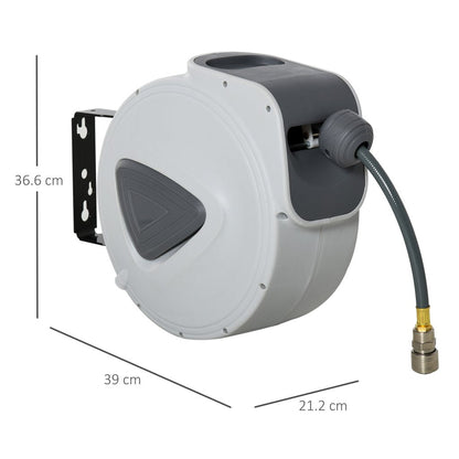 Retractable Air Hose Reel – 15m with 3/8" Hose