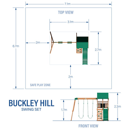 Buckley Hill Swing Set and Climbing Frame