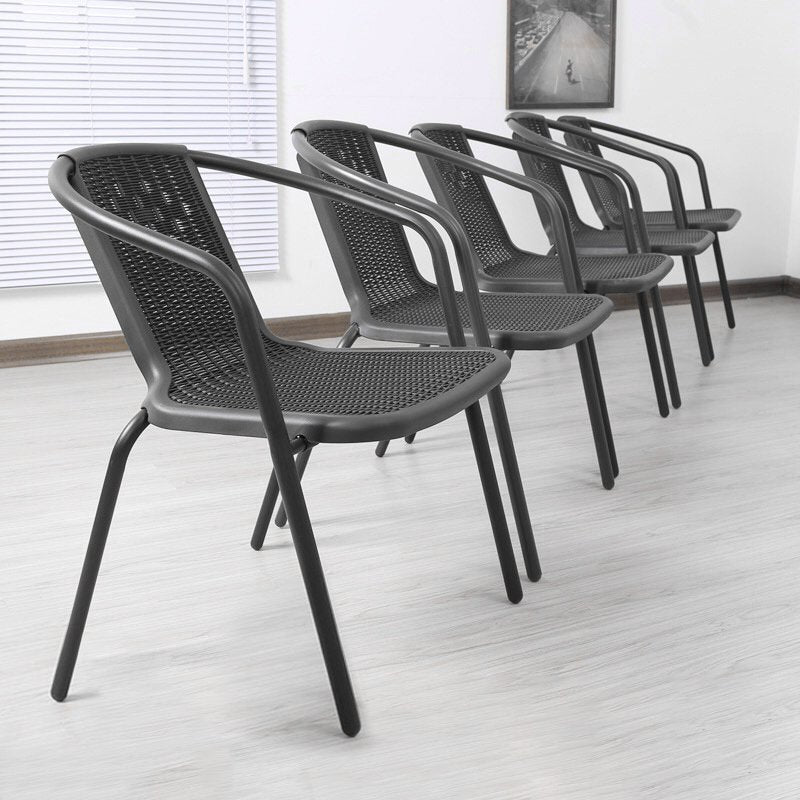 PE Rattan Stacking Garden Chairs – Set of 4