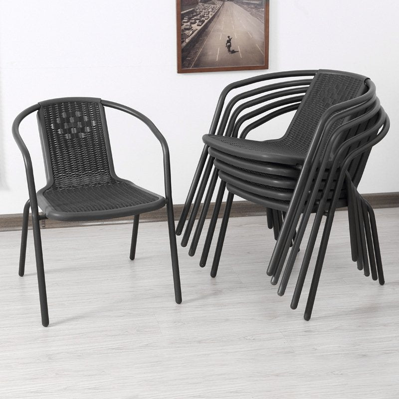PE Rattan Stacking Garden Chairs – Set of 4