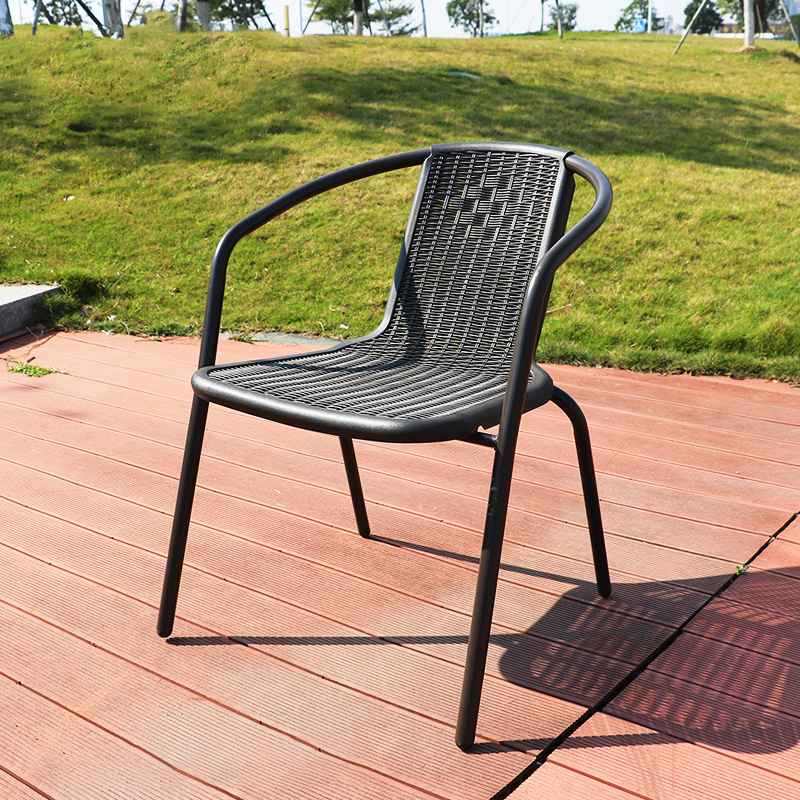 PE Rattan Stacking Garden Chairs – Set of 4