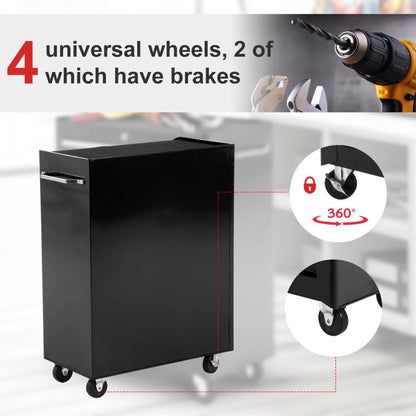 5-Drawer Lockable Tool Storage Trolley – Black