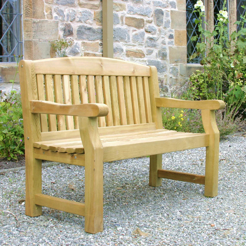Elda Heavy Duty Wooden Garden Bench – 4ft