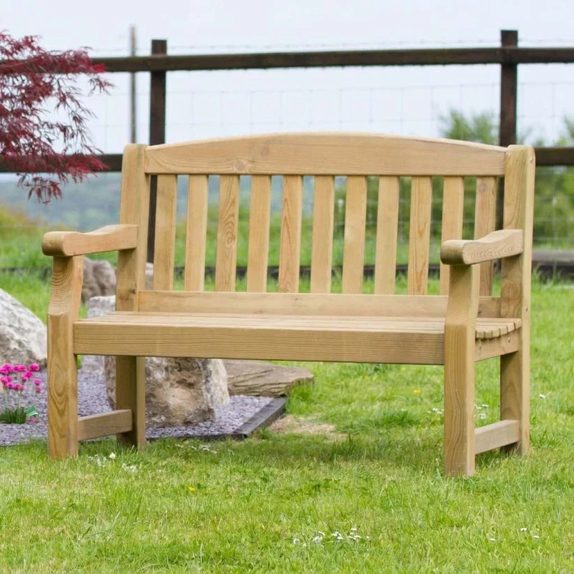 Elda Heavy Duty Wooden Garden Bench – 4ft