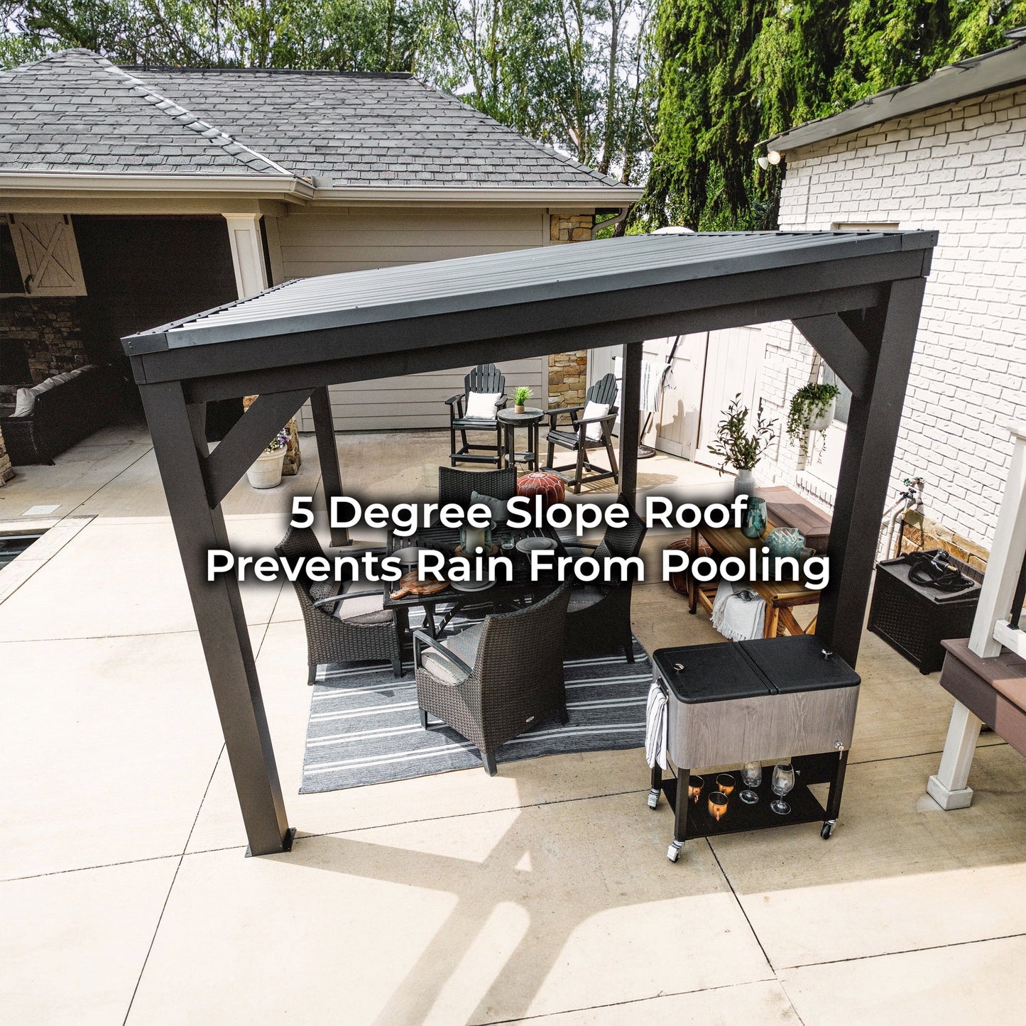 3.7m x 2.9m (12ft x 9.5ft) Stonebridge Gazebo