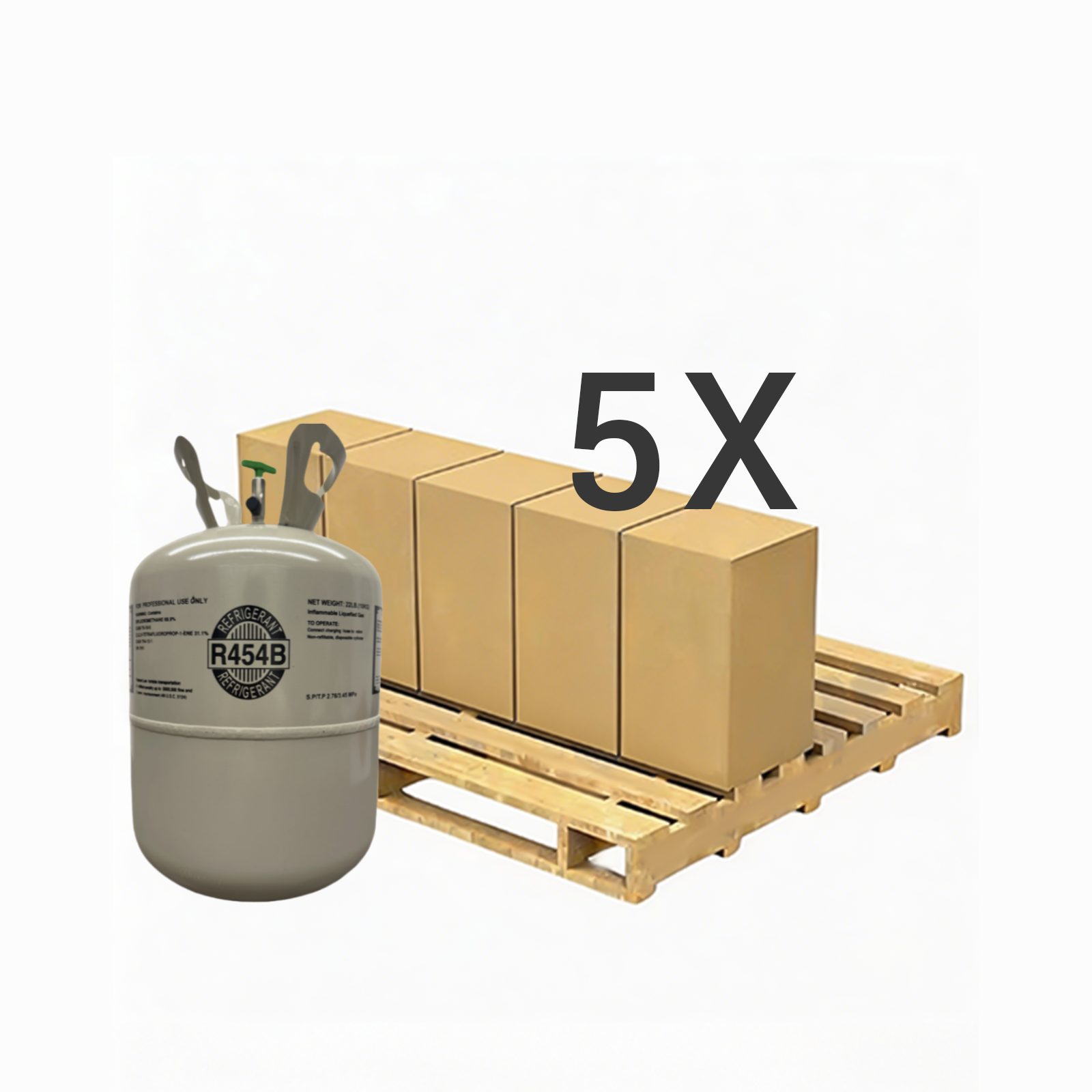 22LB R454B (R-454B) Refrigerant Gas | 5 Cylinders
