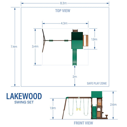 Lakewood Swing Set and Climbing Frame