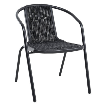 PE Rattan Stacking Garden Chairs – Set of 6