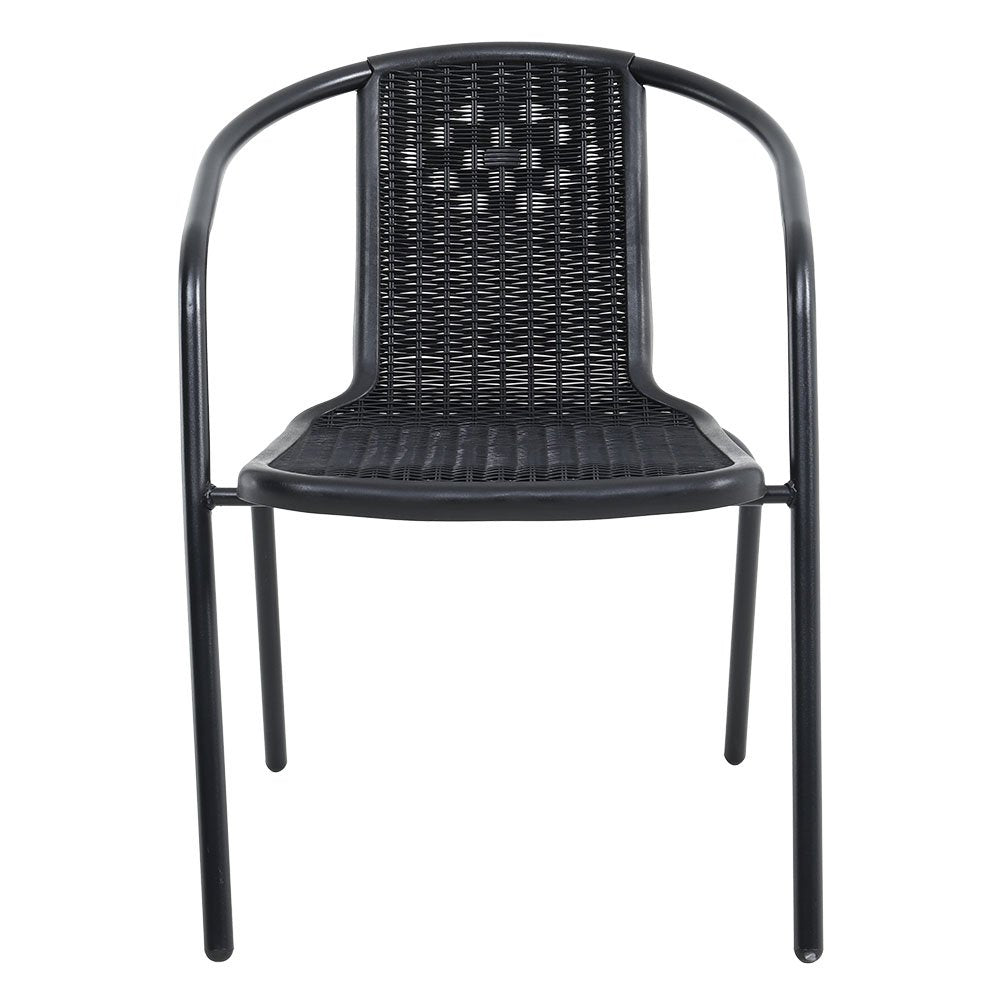 PE Rattan Stacking Garden Chairs – Set of 6