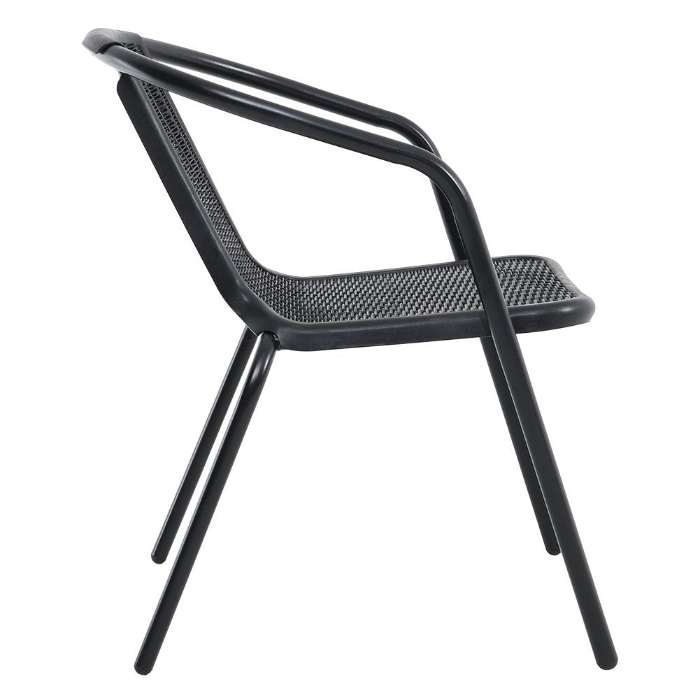 PE Rattan Stacking Garden Chairs – Set of 6
