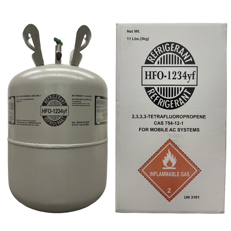 11 LB R1234yf (R-1234yf) Refrigerant Gas | 5 Cylinders
