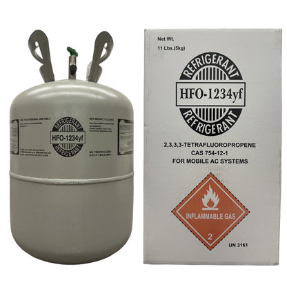 11 LB R1234yf (R-1234yf) Refrigerant Gas | 5 Cylinders
