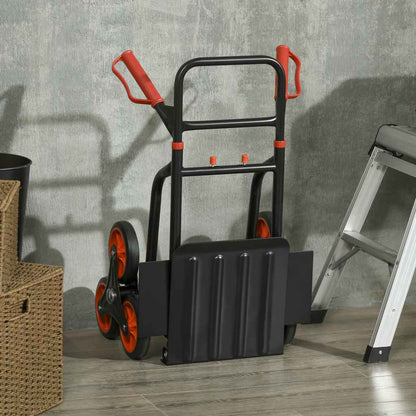 Foldable Steel Stair Climbing Trolley – 120kg Red