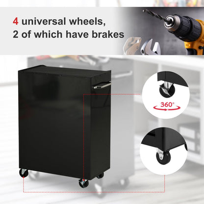 5-Drawer Lockable Tool Storage Trolley – Red