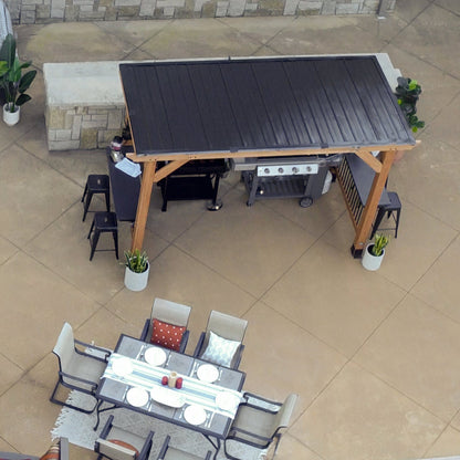 3.9m x 1.9m (13ft x 6ft) Saxony XL Grill/BBQ Gazebo