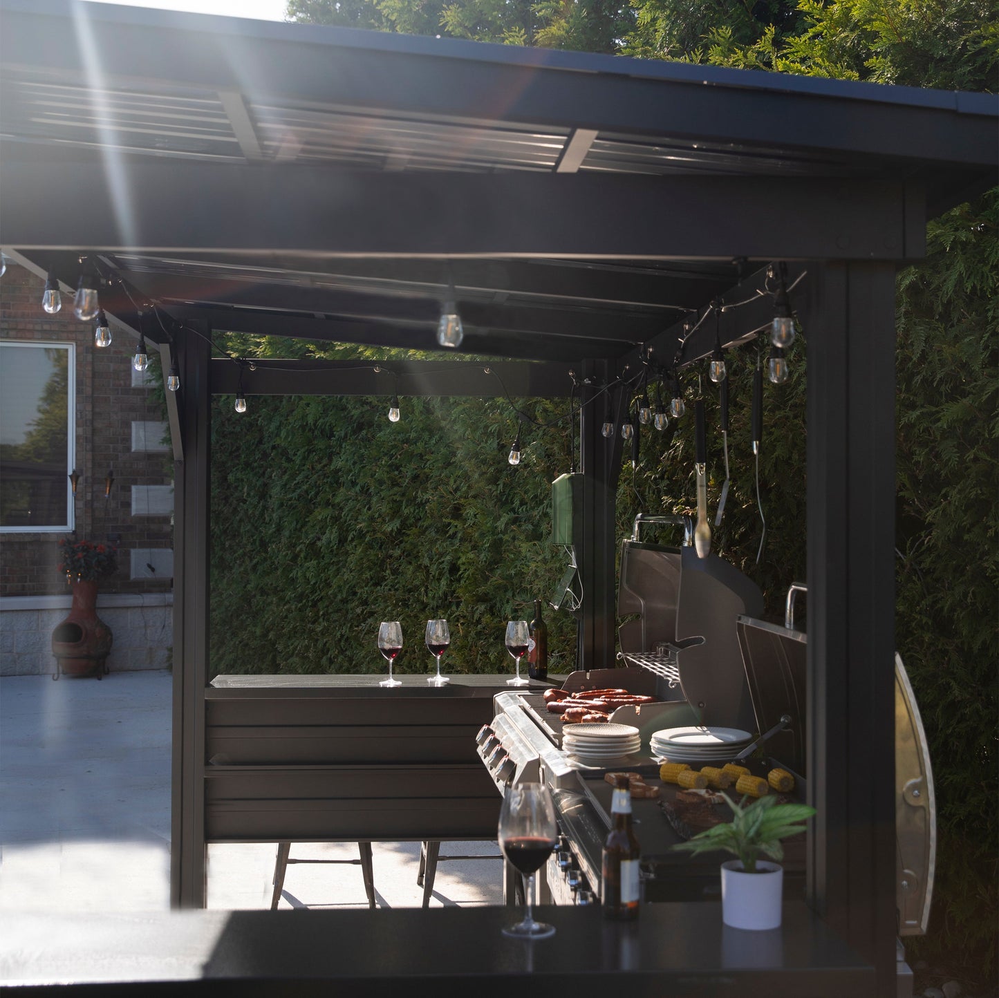 3.9m x 2.0m (13ft x 6ft) Rockport XL Grill/BBQ Gazebo