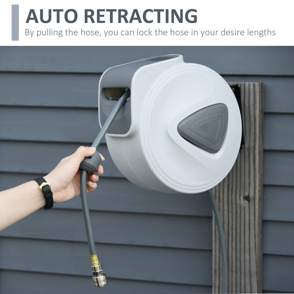 Retractable Air Hose Reel – 15m with 3/8" Hose
