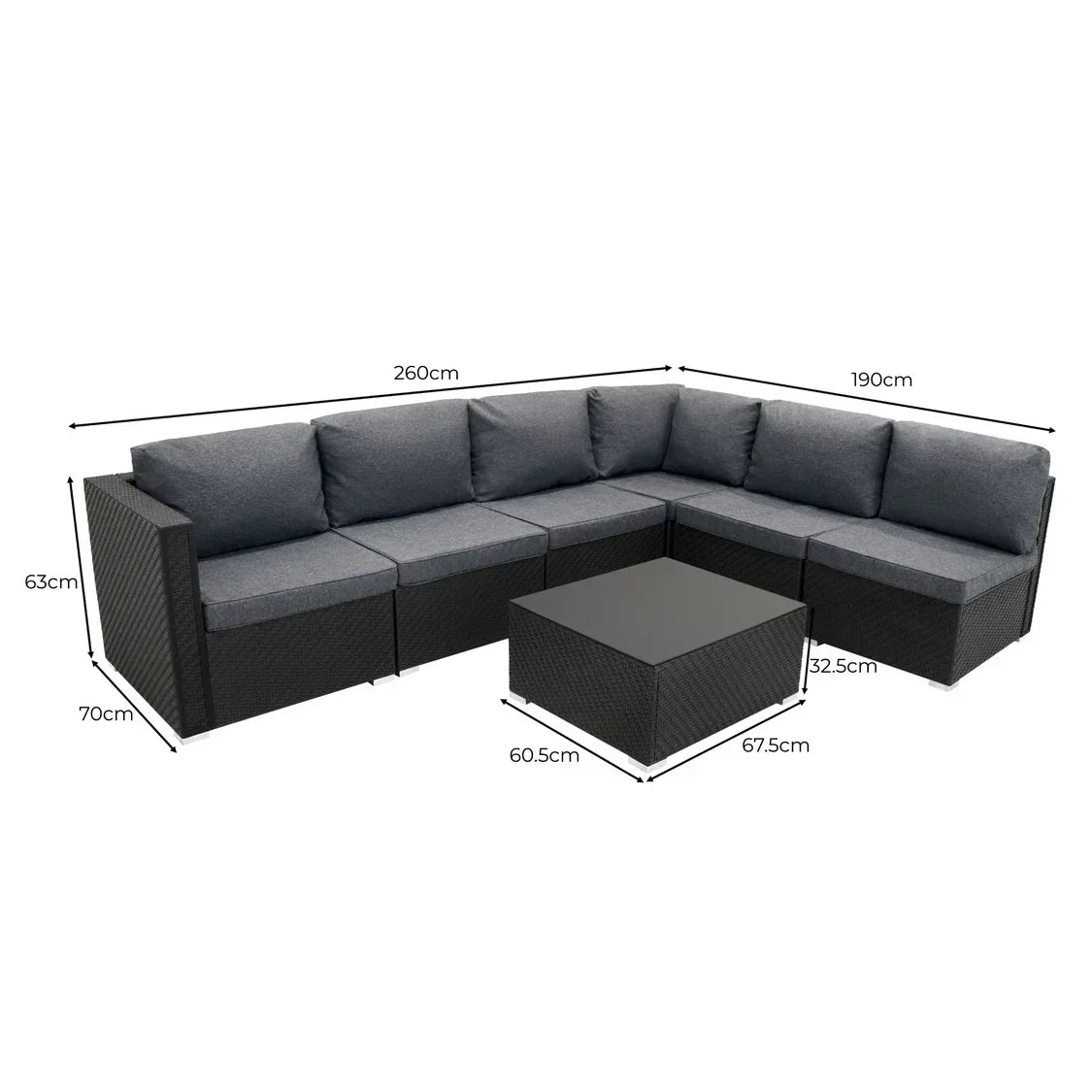 Black Rattan Corner Sofa Set & 4-Burner Gas BBQ Grill Bundle