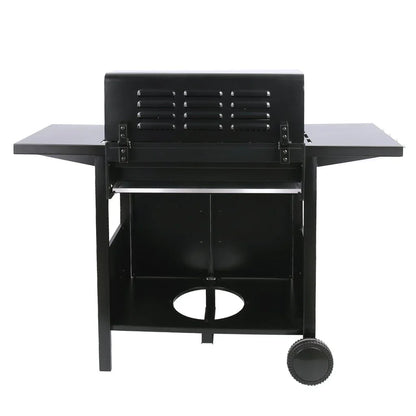 Black Rattan Corner Sofa Set & 4-Burner Gas BBQ Grill Bundle