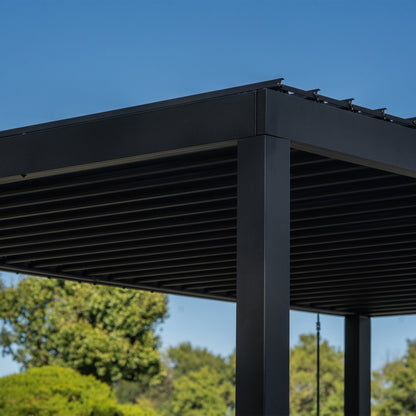 3.6m x 3.0m (12ft x 10ft) Sarasota Steel Louvered Pergola