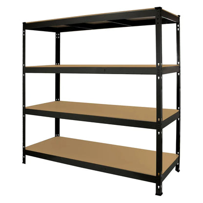 Metal Garden Shed 8ft x 8ft & Q-Rax Heavy Duty Storage Shelving Bundle