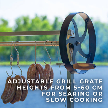 Argentine/Santa Maria Heritage BBQ Grill with Wood Fire and Charcoal Grill