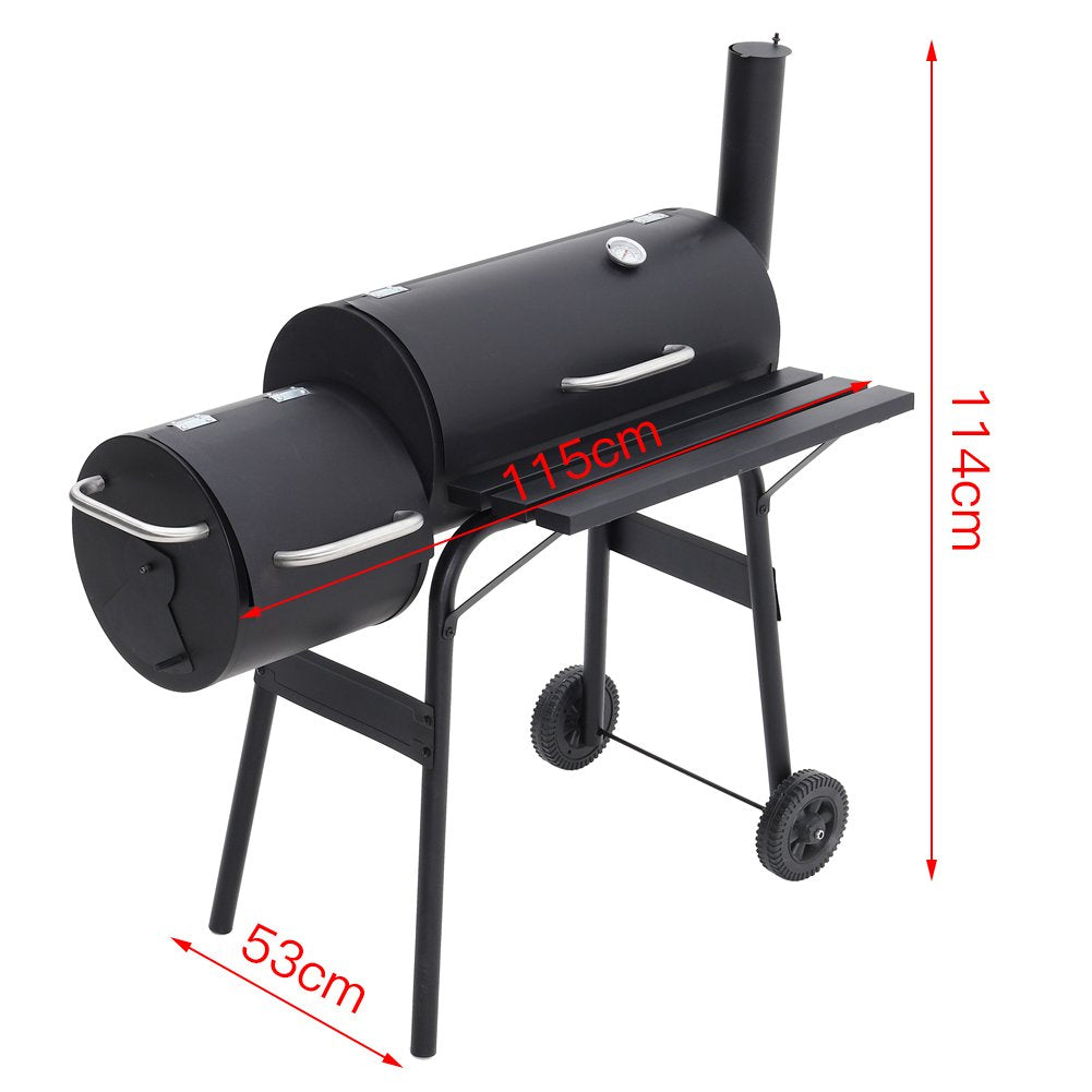 Charcoal BBQ Grill with Offset Smoker