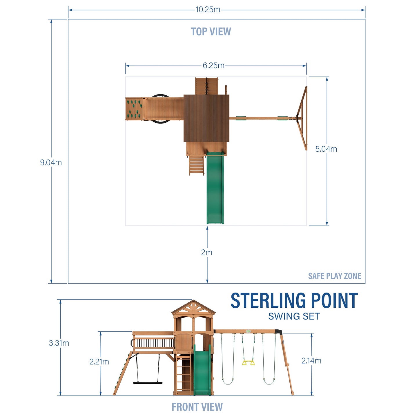 Sterling Point Swing Set and Climbing Frame